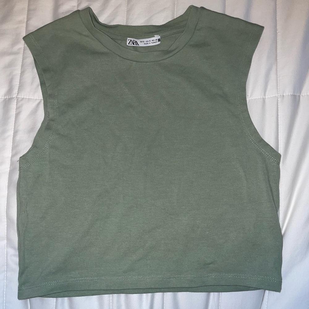 Zara light green tank top size Small